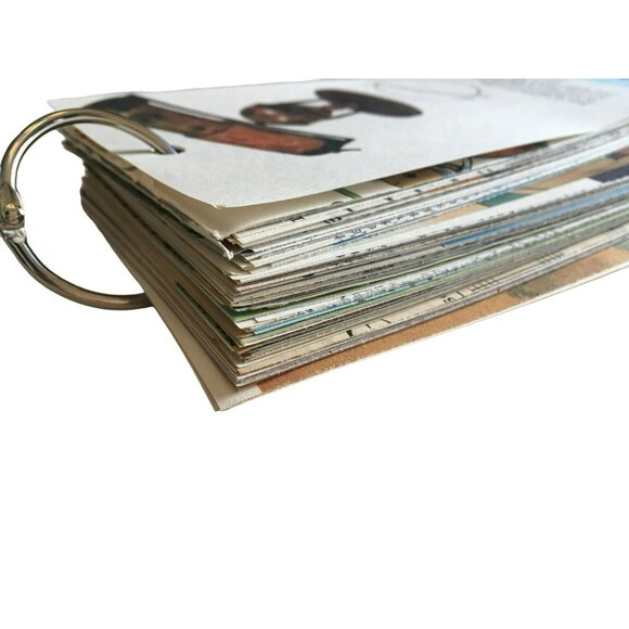 100 Plus Lot Collage Ephemera Unique Junk Journal Art Page Ring Bound mq - Picture 2 of 7